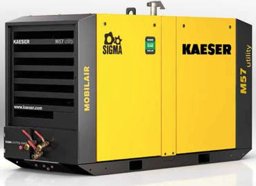 Kaeser M57 Utility 180 CFM Skid Mount Diesel Air Compressor