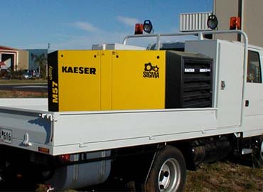 Kaeser M57 Utility 180 CFM Truck Mounted Diesel Air Compressor 