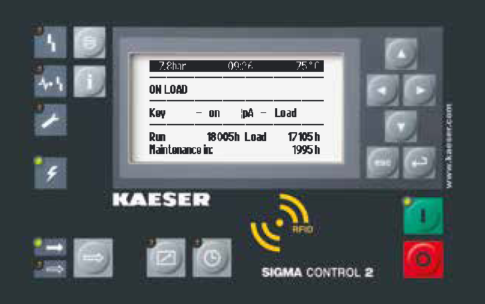 The SIGMA CONTROL 2 ensures efficient control and system monitoring. The large display and RFID reader provide effective communi