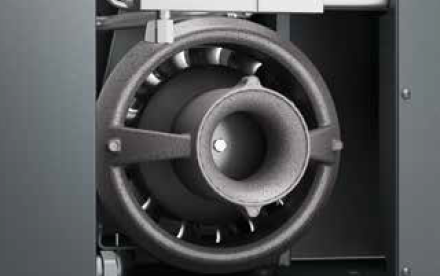 KAESERâ€™s innovative cooling system uses a high-efficiency dual-flow fan and separate airflow channels for cooling of the motor